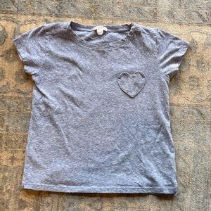 Crewcuts Heathered Blue Heart T-Shirt - S